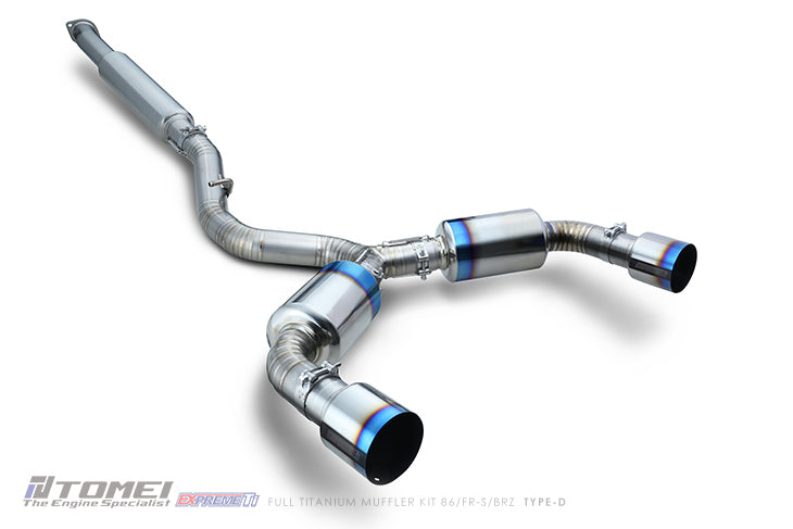 TOMEI Full Titanium Muffler EXPREME Ti Type-D Dual Exit Exhaust - 2013+ Scion FR-S / 13-22+ Subaru BRZ / Toyota 86 & GR86