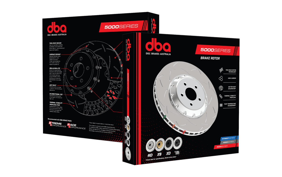 DBA 10 Hole Drilled & Slotted 5000 Series T3 Front Rotors - 2017-2022+ Toyota 86 GR86 / Subaru BRZ (Performance Package)