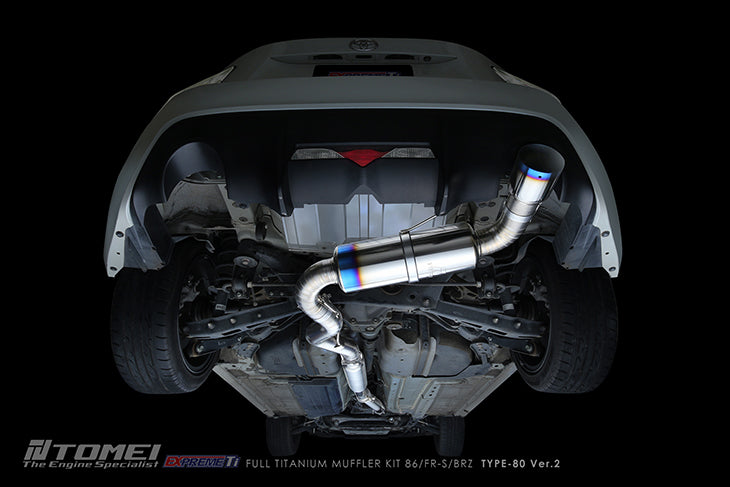 TOMEI Full Titanium Muffler EXPREME Ti Single TYPE-80 Ver.2 – 2013–2026 Scion FR-S / 2013-2022+ Subaru BRZ Toyota 86 / GR86 /