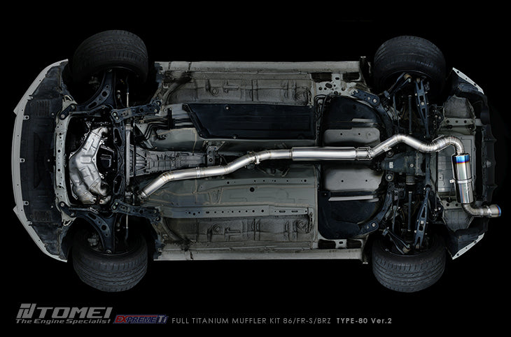 TOMEI Full Titanium Muffler EXPREME Ti Single TYPE-80 Ver.2 – 2013–2026 Scion FR-S / 2013-2022+ Subaru BRZ Toyota 86 / GR86 /