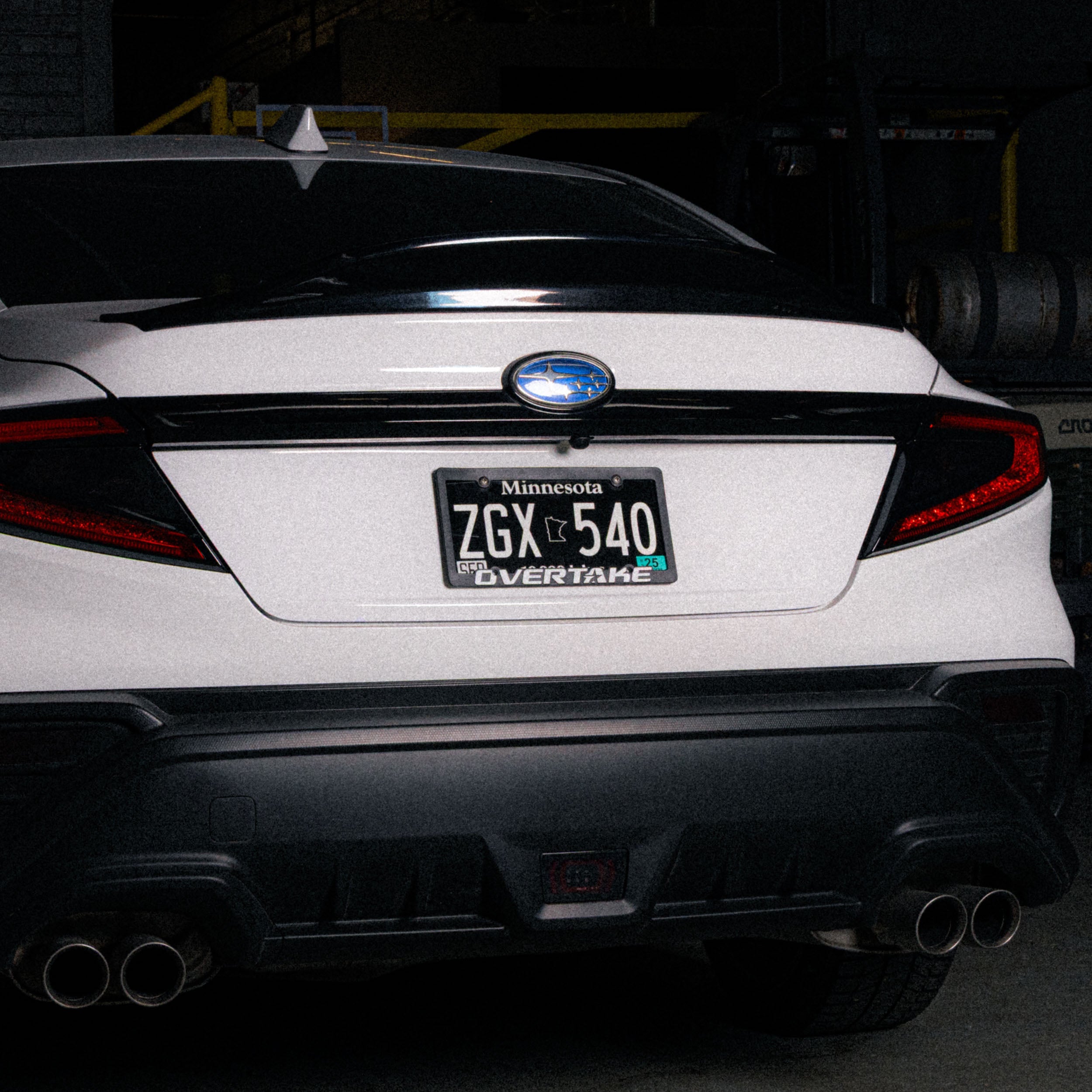 OVERTAKE License Plate Frames - Plastic