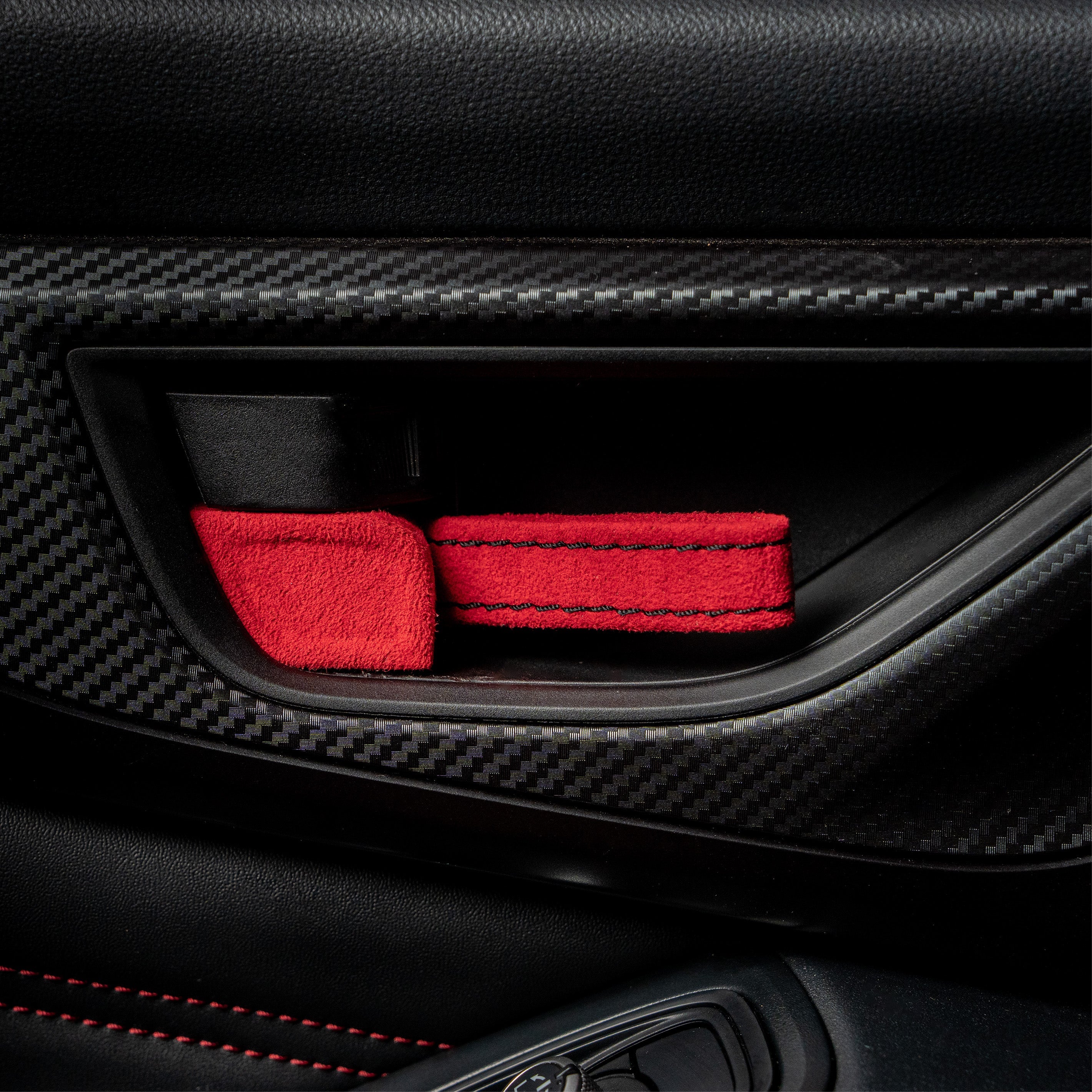 Billetworkz Alcantara Door Pull Strap Kit - 2022+ Subaru WRX / BRZ / Toyota GR86