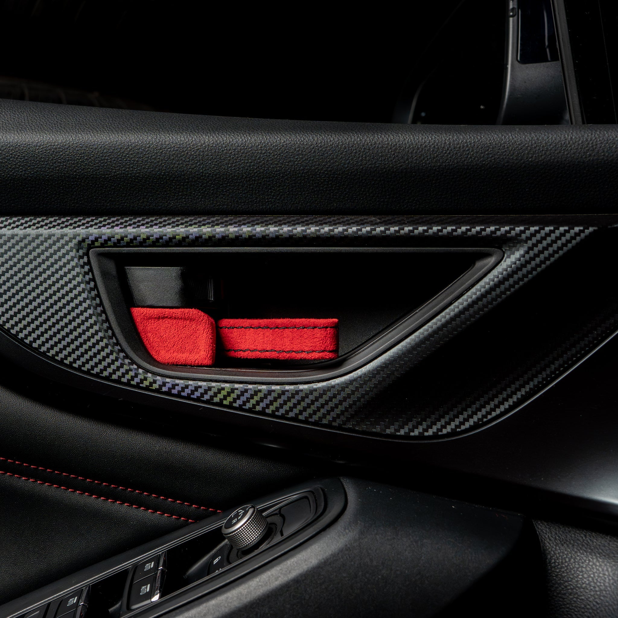 Billetworkz Alcantara Door Pull Strap Kit - 2022+ Subaru WRX / BRZ / Toyota GR86