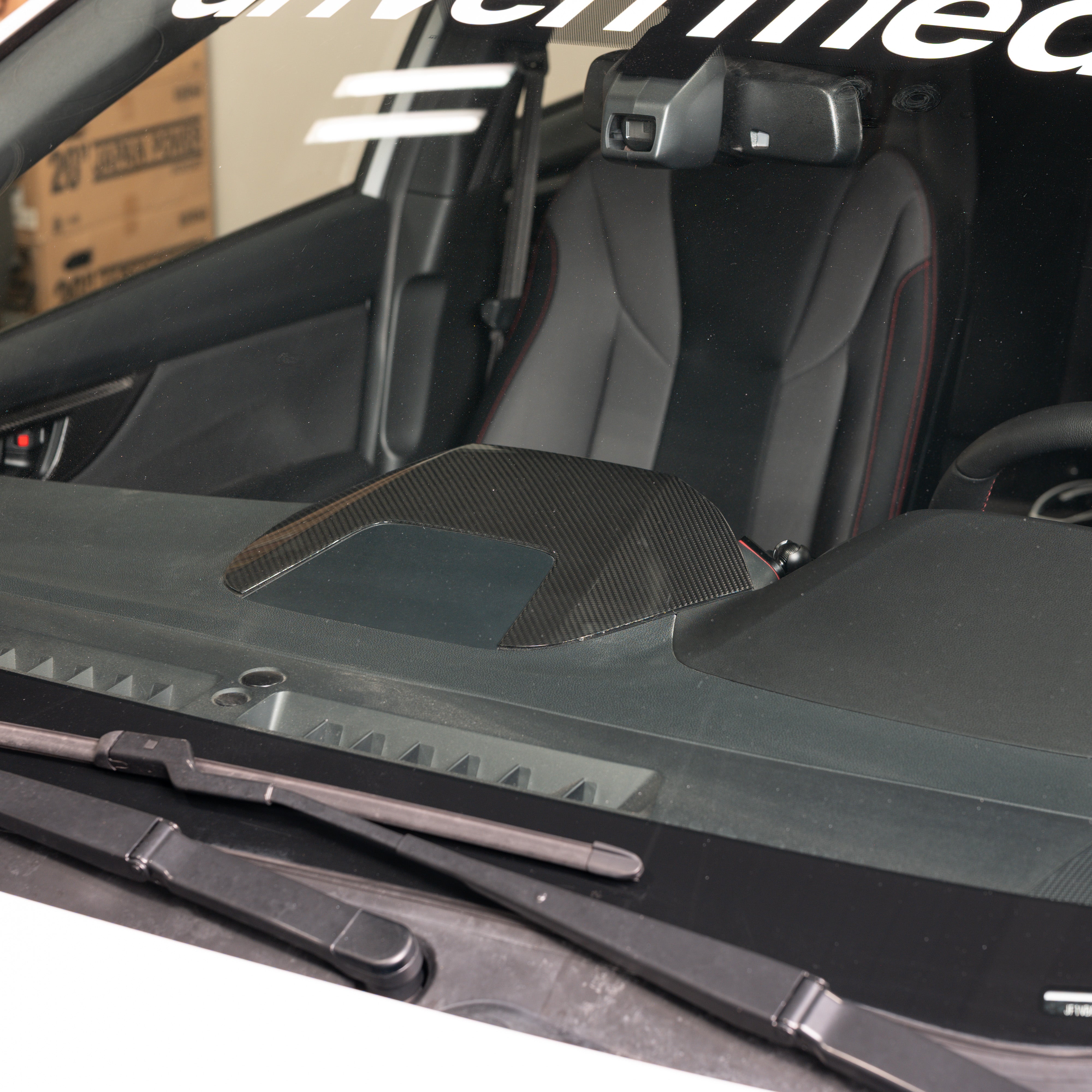 Driven.Media Carbon Fiber Center Console Hood Cover - 2022+ Subaru WRX