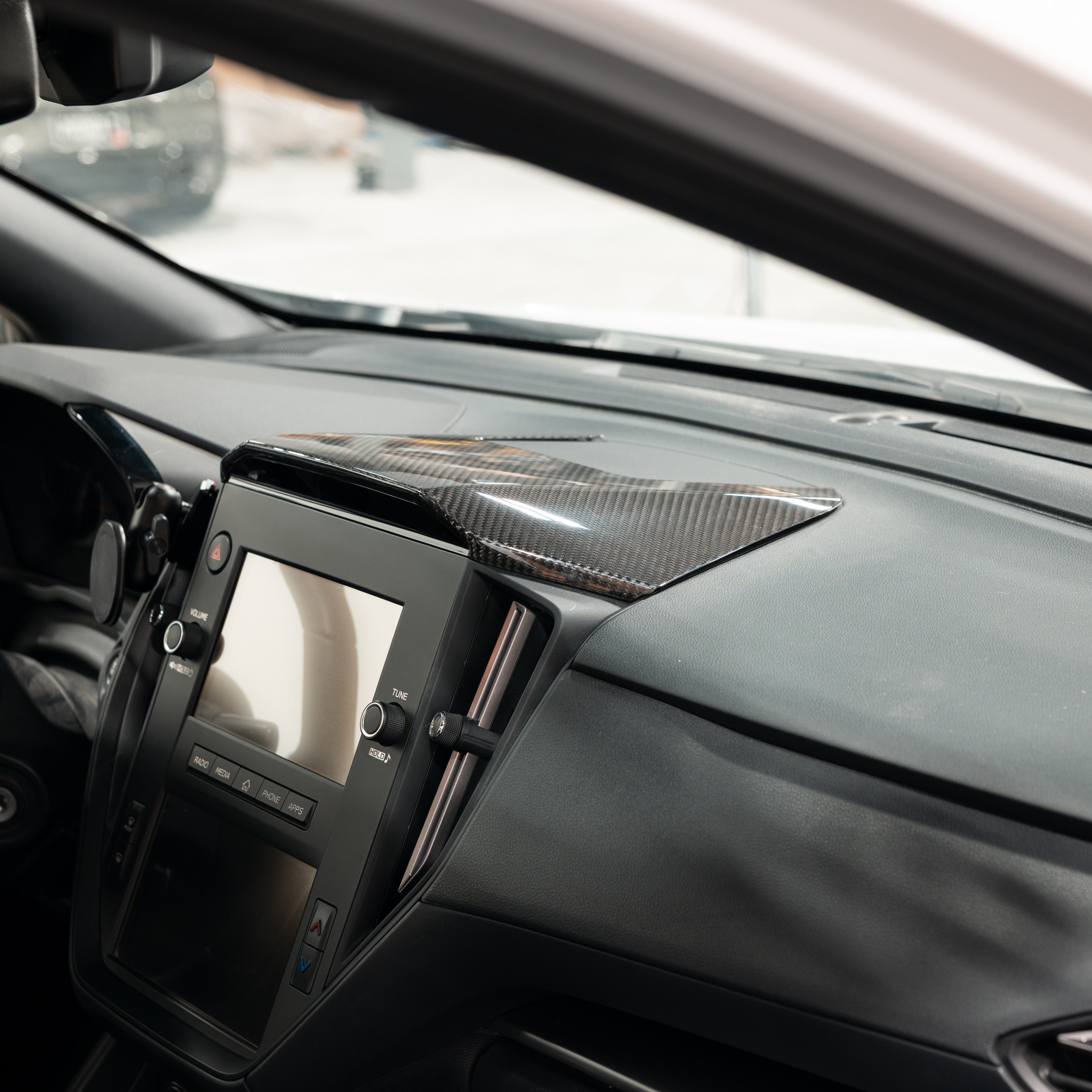 Driven.Media Carbon Fiber Center Console Hood Cover - 2022+ Subaru WRX