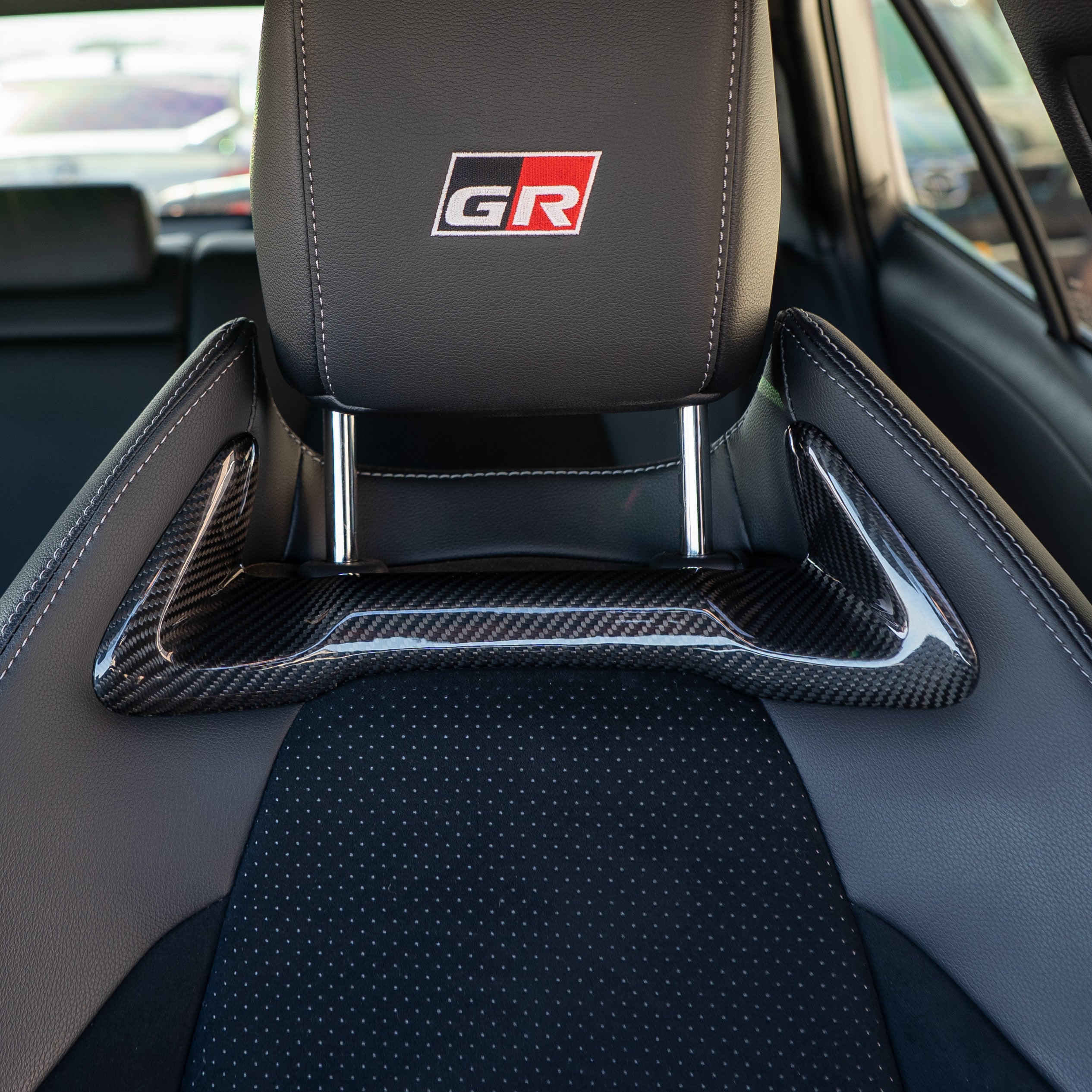 Driven.Media Carbon Fiber Front Seat Headrest Trim - 2023+ Toyota GR Corolla
