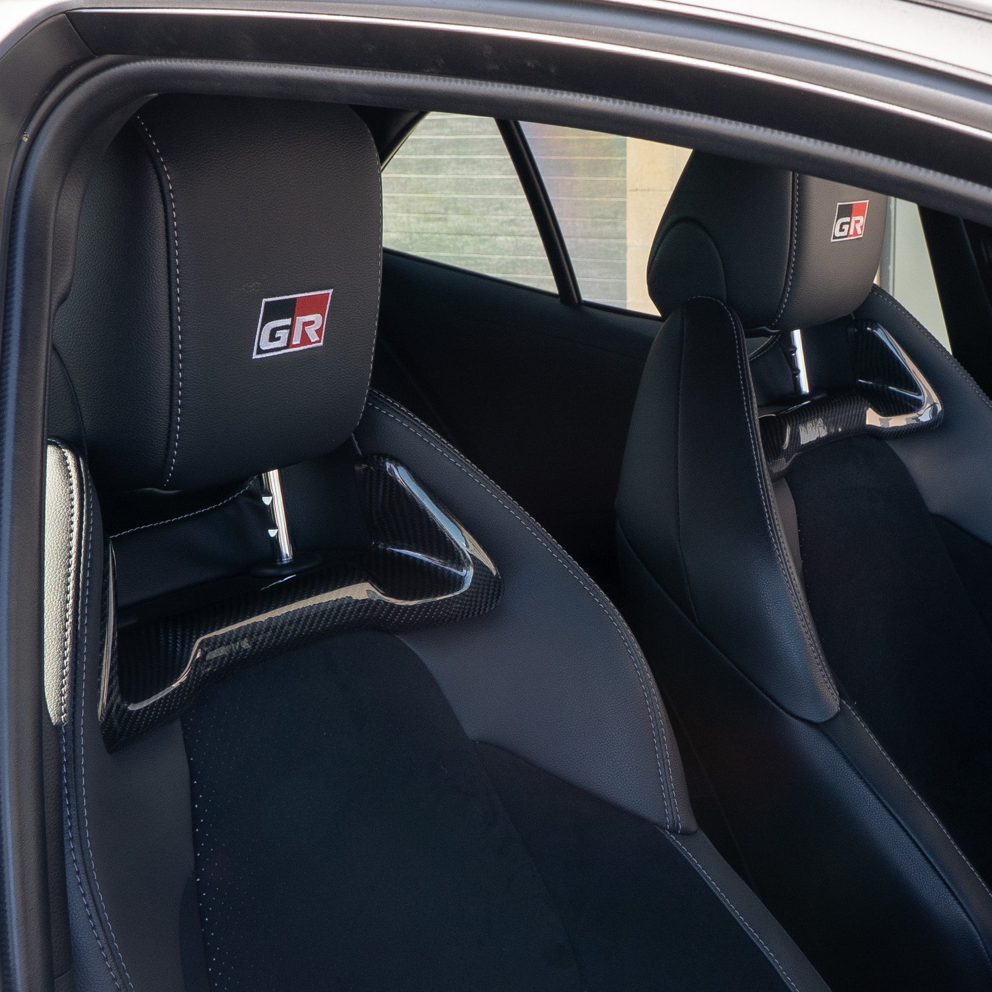 Driven.Media Carbon Fiber Front Seat Headrest Trim - 2023+ Toyota GR Corolla