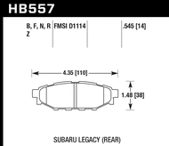 Hawk Performance HPS 5.0 Rear Brake Pads - 2012-2021 Toyota 86 (AUS model)