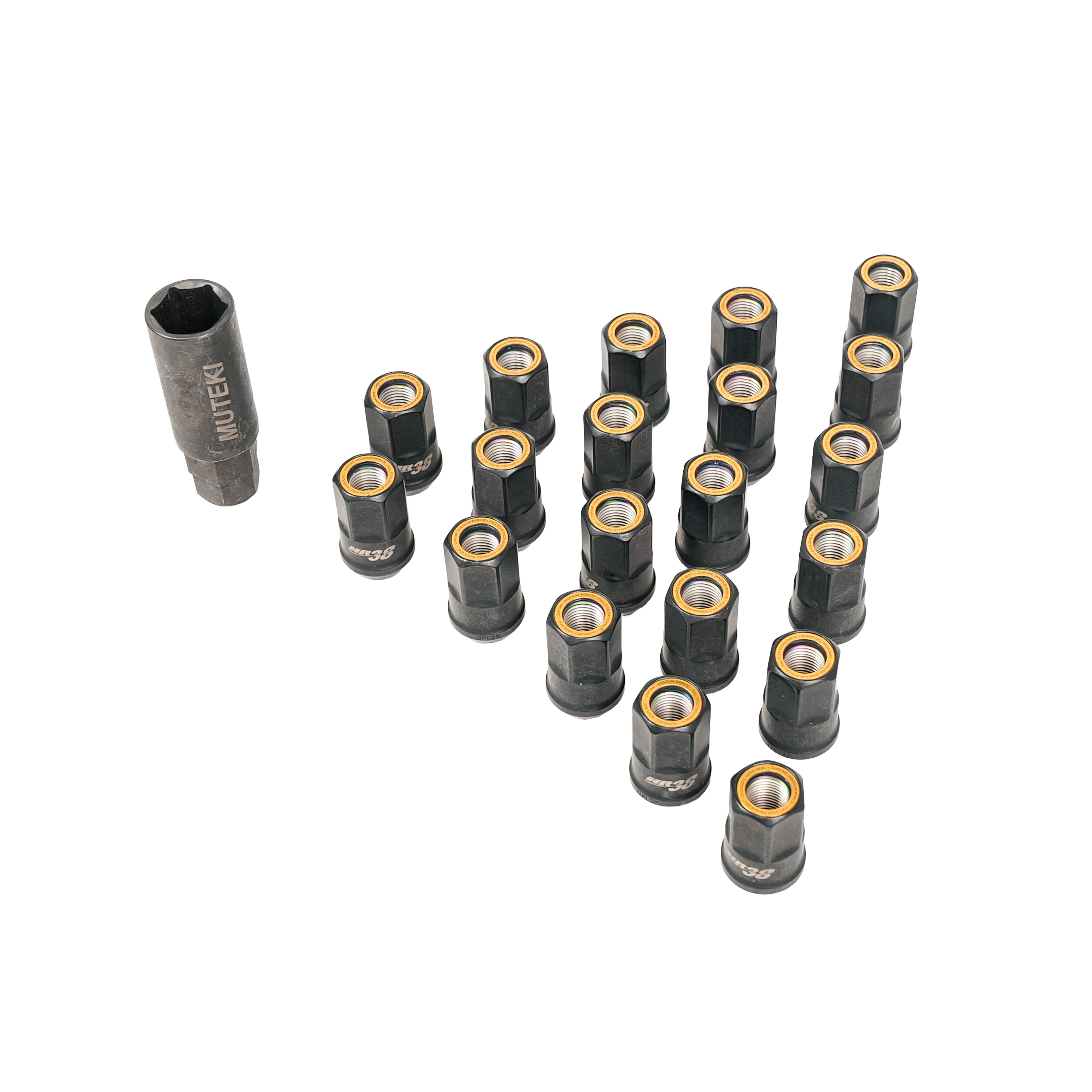 Wheel Mate Muteki HR38 Open-End Lug Nuts – 12x1.25, Titanium