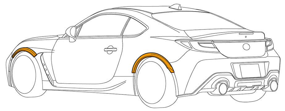 HKS Fender Molding Kit - 2022+ Toyota GR86 / Subaru BRZ
