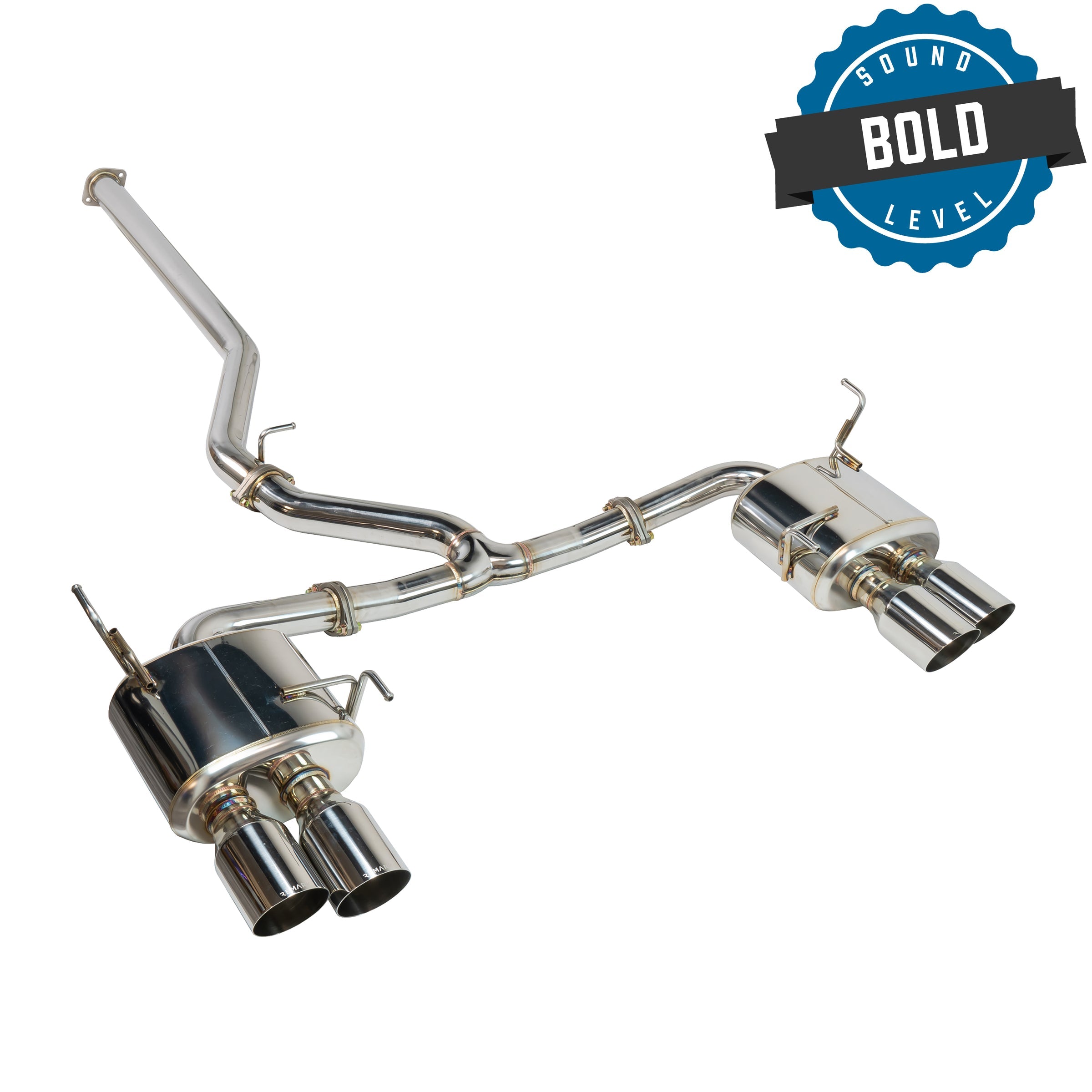 REMARK Sports Touring Catback Exhaust - 4" Quad Tips - 2022+ Subaru WRX