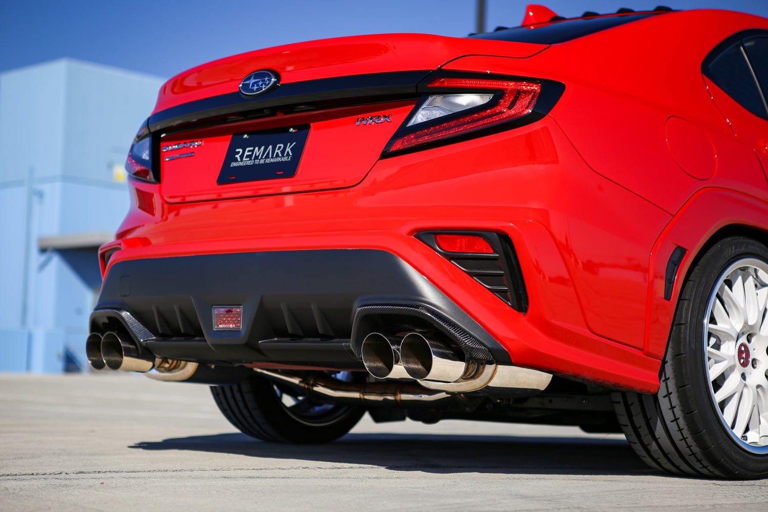 Remark Carbon Fiber Exhaust Finisher Gloss Finish - 2022+ Subaru WRX
