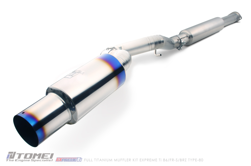 TOMEI Full Titanium Muffler EXPREME Ti Single TYPE-80 Version 1 – 2013-2016 Scion FR-S / 13-21 Subaru BRZ / Toyota 86 & GT86