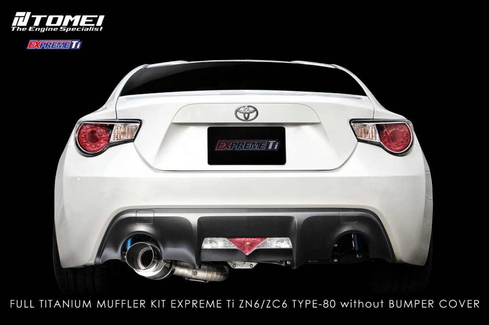 TOMEI Full Titanium Muffler EXPREME Ti Single TYPE-80 Version 1 – 2013-2016 Scion FR-S / 13-21 Subaru BRZ / Toyota 86 & GT86