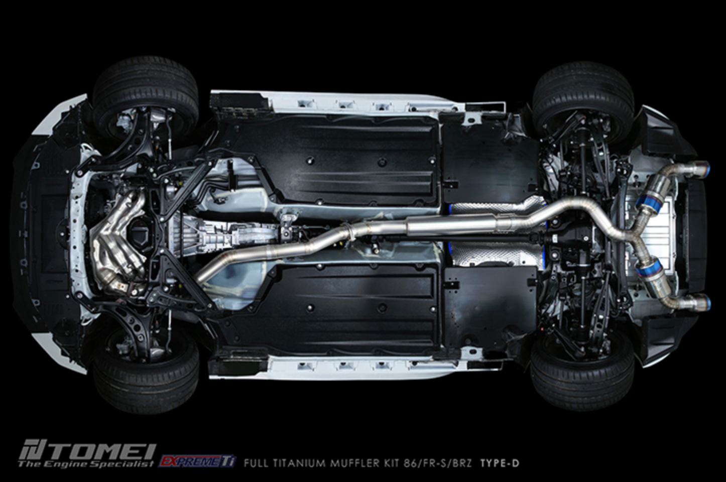 TOMEI Full Titanium Muffler EXPREME Ti Type-D Dual Exit Exhaust - 2013+ Scion FR-S / 13-22+ Subaru BRZ / Toyota 86 & GR86