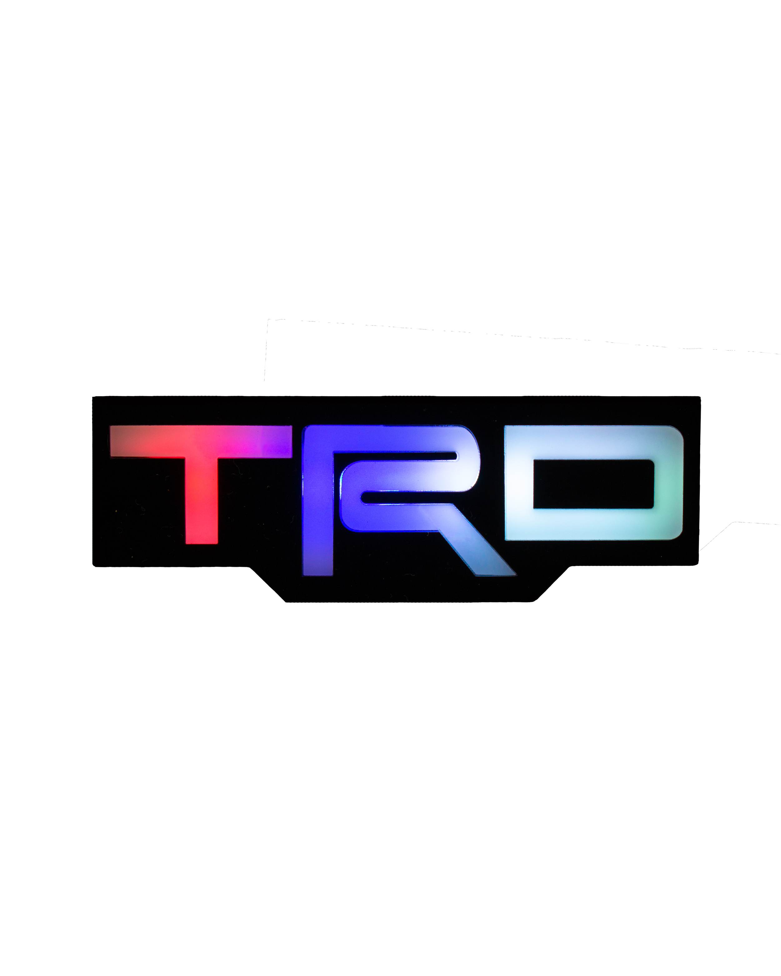 Lit Logos RGB TRD Grill Badge - Toyota Replacement Badge