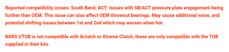 BGRS Ultimate Throwout Bearing Upgrade Kit - 2013-2016 Scion FR-S / 13-22+ Subaru BRZ / Toyota GT86 & GR86
