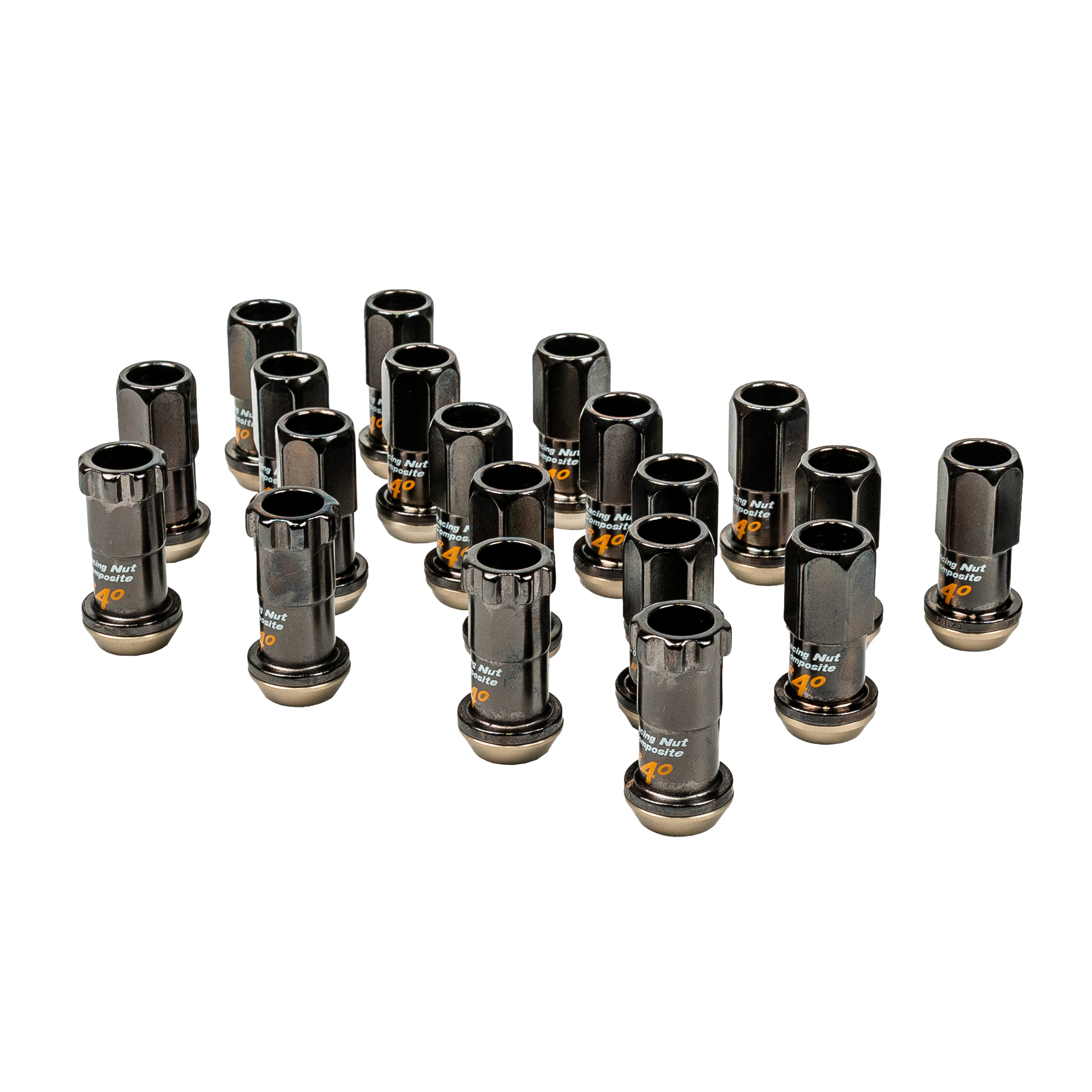 Project Kics R40 Premium 12x1.25 Black Lug Nuts (16+4 Locks) - Scion FR-S / Toyota 86 / GR86 / Subaru BRZ / WRX / STI