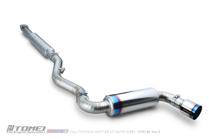 TOMEI Full Titanium Muffler EXPREME Ti Single TYPE-80 Ver.2 – 2013–2026 Scion FR-S / 2013-2022+ Subaru BRZ Toyota 86 / GR86 /