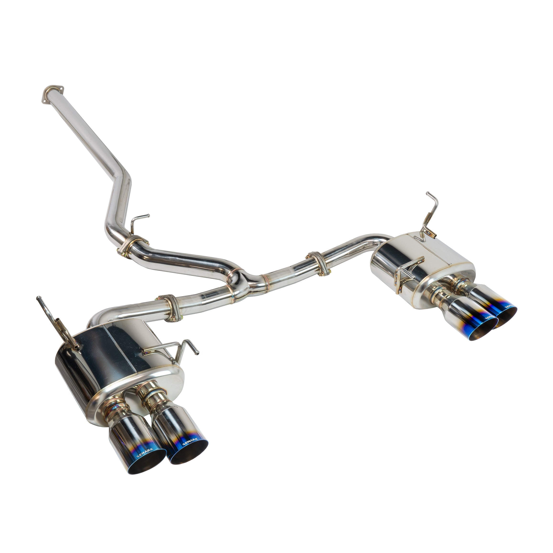 REMARK Sports Touring Catback Exhaust - 4" Quad Tips - 2022+ Subaru WRX