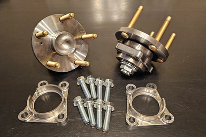 Dtec Serviceable Billet Chromoly 5x114.3/100 Front Hub Converion Kit - 13-16 FR-S / GT86 / 13-22+ BRZ / 22+ GR86