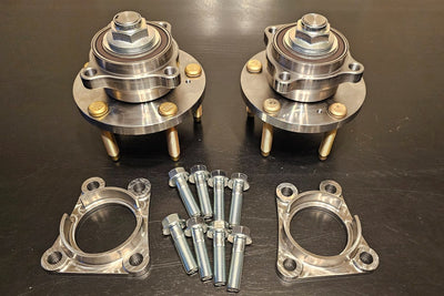 Dtec Serviceable Billet Chromoly 5x114.3/100 Front Hub Converion Kit - 13-16 FR-S / GT86 / 13-22+ BRZ / 22+ GR86
