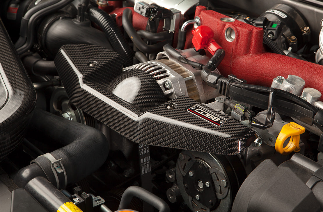 COBB Redline Carbon Fiber Alternator Cover - 2015-2021 Subaru STI