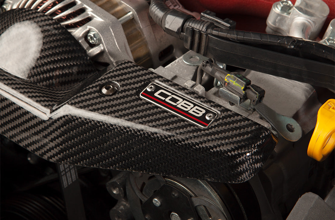 COBB Redline Carbon Fiber Alternator Cover - 2015-2021 Subaru STI