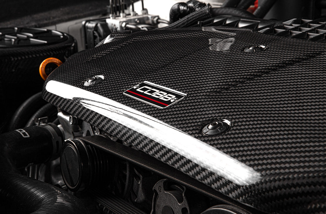 COBB Subaru Redline Carbon Fiber Engine Cover - 2015-2021 Subaru WRX