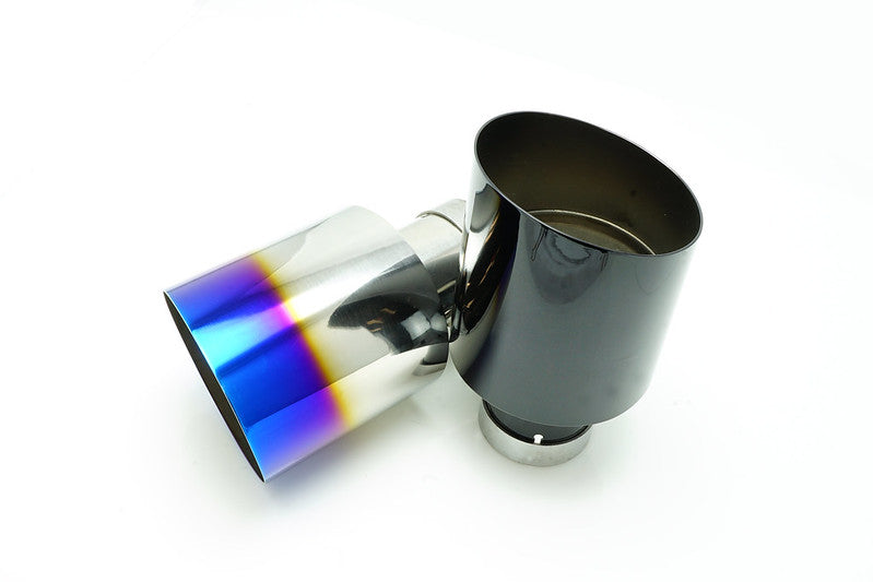 MXP Comp RS Slash Cut Exhaust Tip - Black Chrome (Pair)
