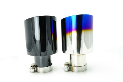 MXP Comp RS Slash Cut Exhaust Tip - Black Chrome (Pair)