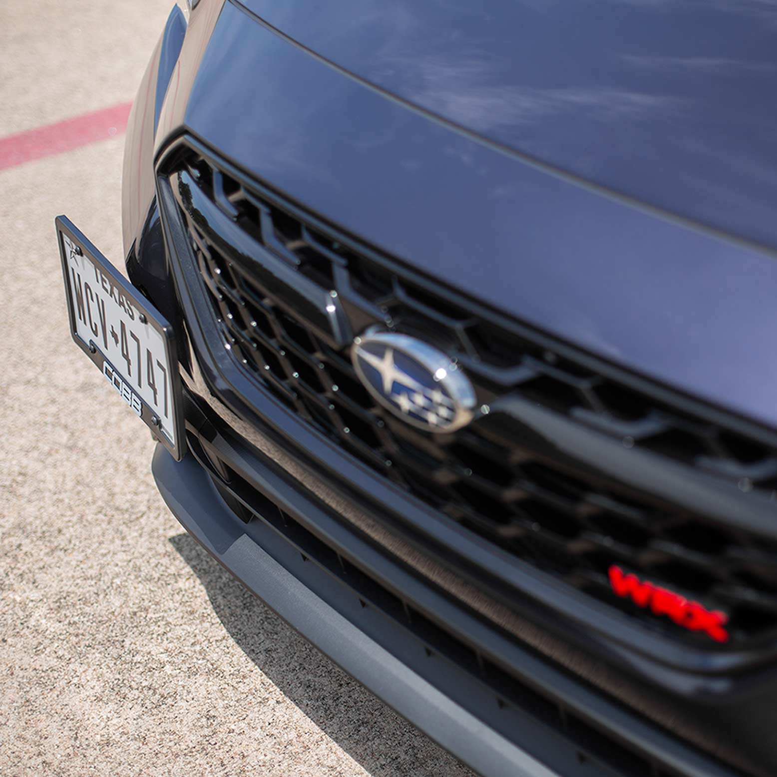Cobb Redline Carbon Fiber License Plate Relocation Mount - 2015-2022+ Subaru WRX / 13-22+ Subaru BRZ / Toyota 86 & GR86 / 13-16 Scion FR-S