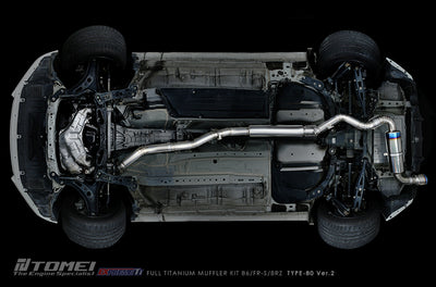 TOMEI Full Titanium Muffler EXPREME Ti Single TYPE-80 Ver.2 – 2013–2026 Scion FR-S / 2013-2022+ Subaru BRZ Toyota 86 / GR86 /