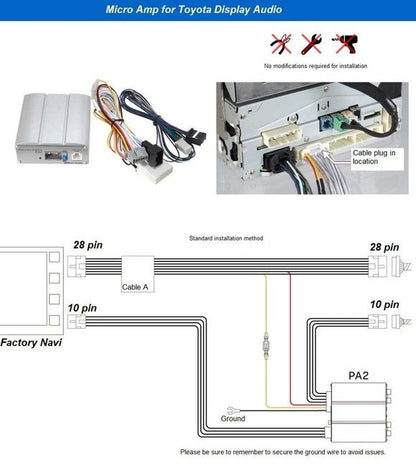 Beat-Sonic ENA-2S1 Plug & Play Encore Alpha Power Amplifier Kit (10 & 6 Pin Stereo Connectors) - 2022+ Toyota GR86 / 2013-2024 Subaru BRZ / 22+ Subaru WRX