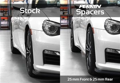 PERRIN 25mm Wheel Spacers 5x100 (56mm Center Bore) Pair – 2017-2022+ Subaru BRZ / Toyota 86 & GR86
