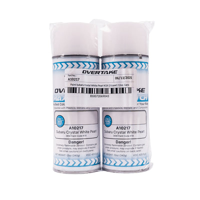 Overtake MaxxMatch Paint - Subaru Crystal White Pearl K1X (2-Layer) 12oz. Cans