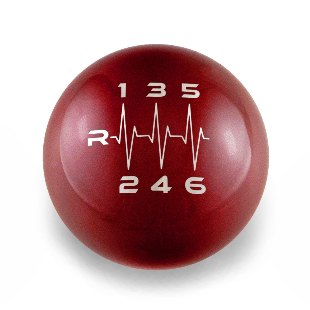 Billetworkz Weighted Shift Knob 6 Speed Heartbeat Engraving - 2013-2021 Toyota 86 / Subaru BRZ / Scion FRS