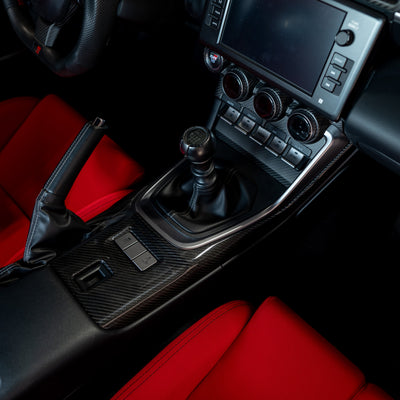 Driven.Media Carbon Fiber Extended Center Console - 2022+ Toyota GR86 / Subaru BRZ