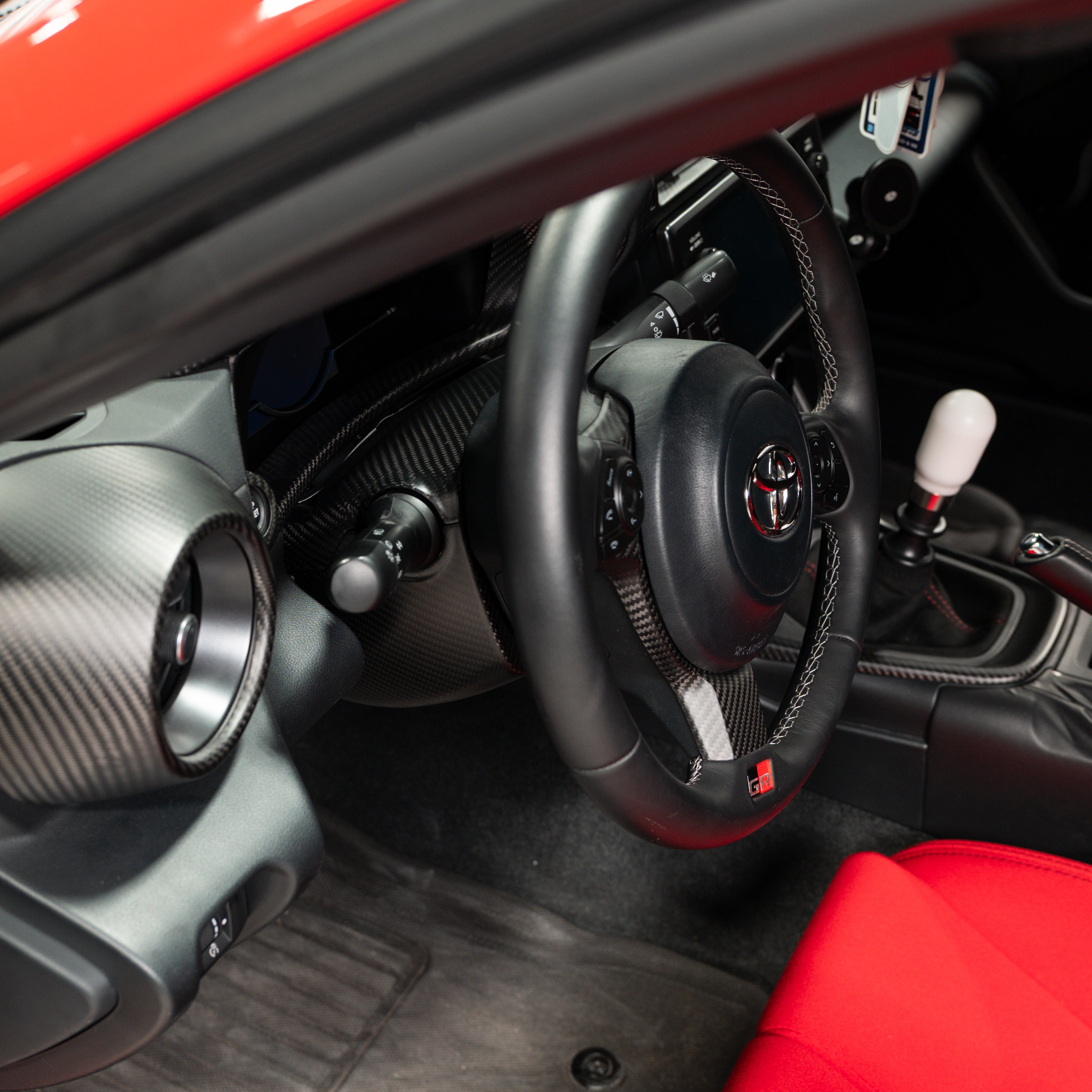 Driven Media Carbon Fiber Steering Wheel Column - 2022+ Toyota GR86 / Subaru BRZ