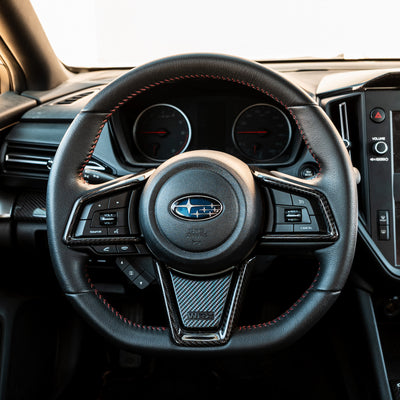 Driven.Media Carbon Fiber Steering Wheel Trim - 2022+ Subaru WRX