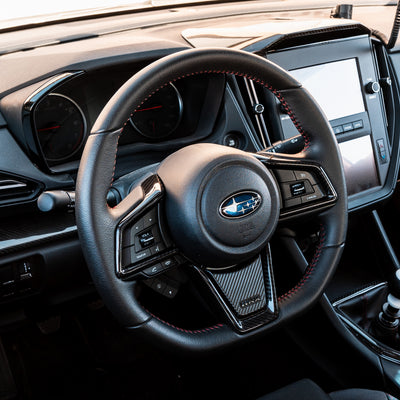 Driven.Media Carbon Fiber Steering Wheel Trim - 2022+ Subaru WRX