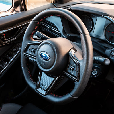 Driven.Media Carbon Fiber Steering Wheel Trim - 2022+ Subaru WRX