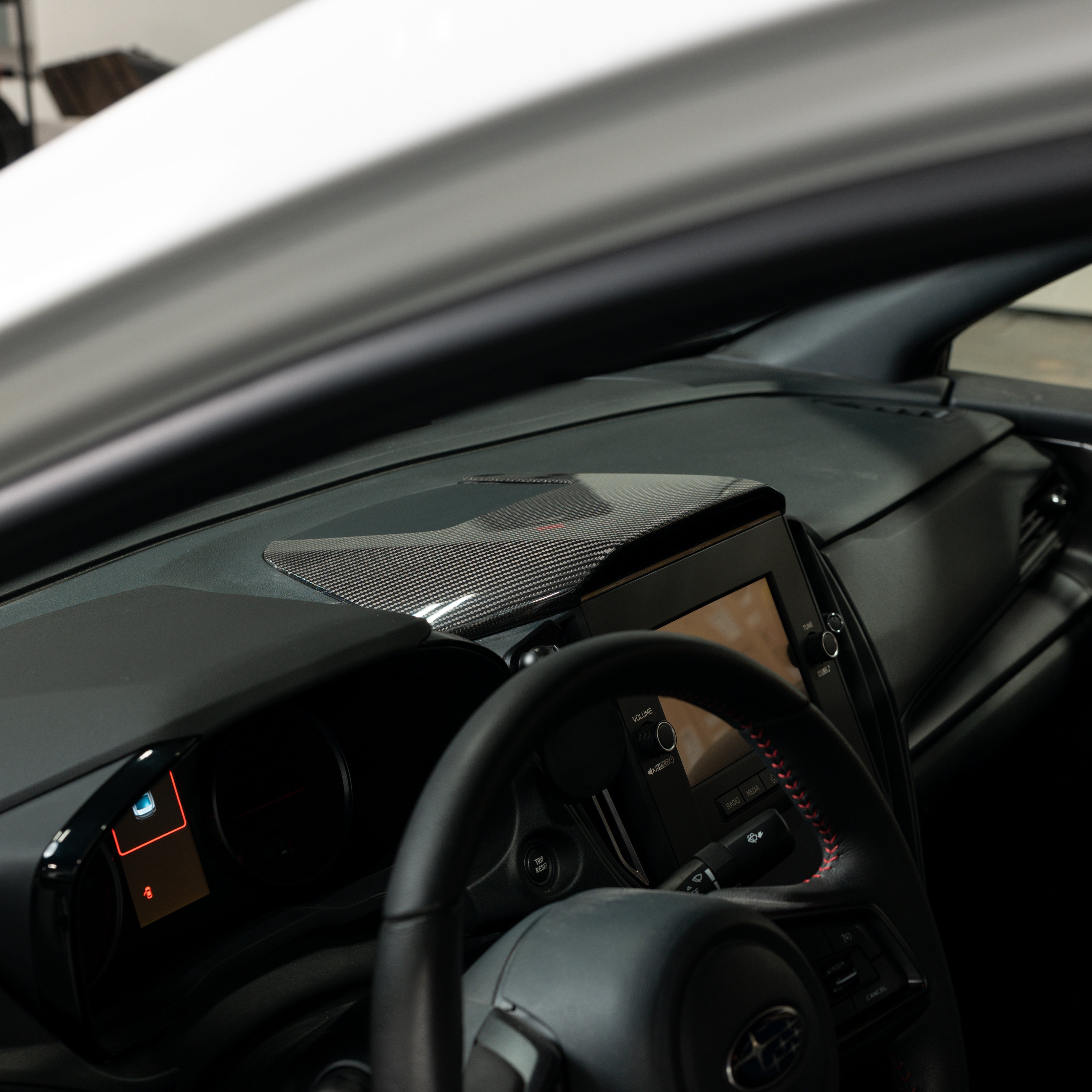Driven.Media Carbon Fiber Center Console Hood Cover - 2022+ Subaru WRX
