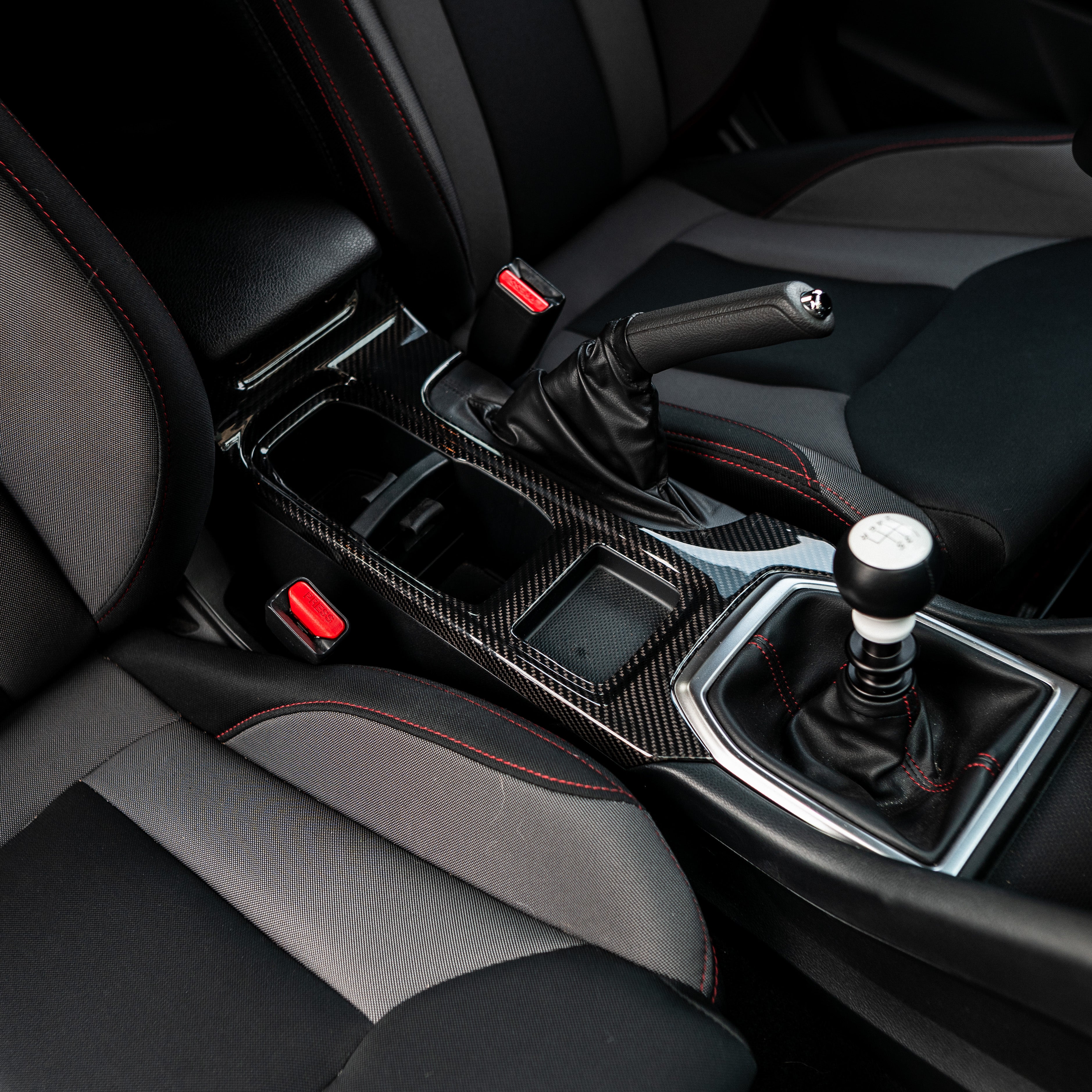 Driven.Media Gloss Carbon Fiber Center Shift Panel Frame - 2022+ Subaru WRX