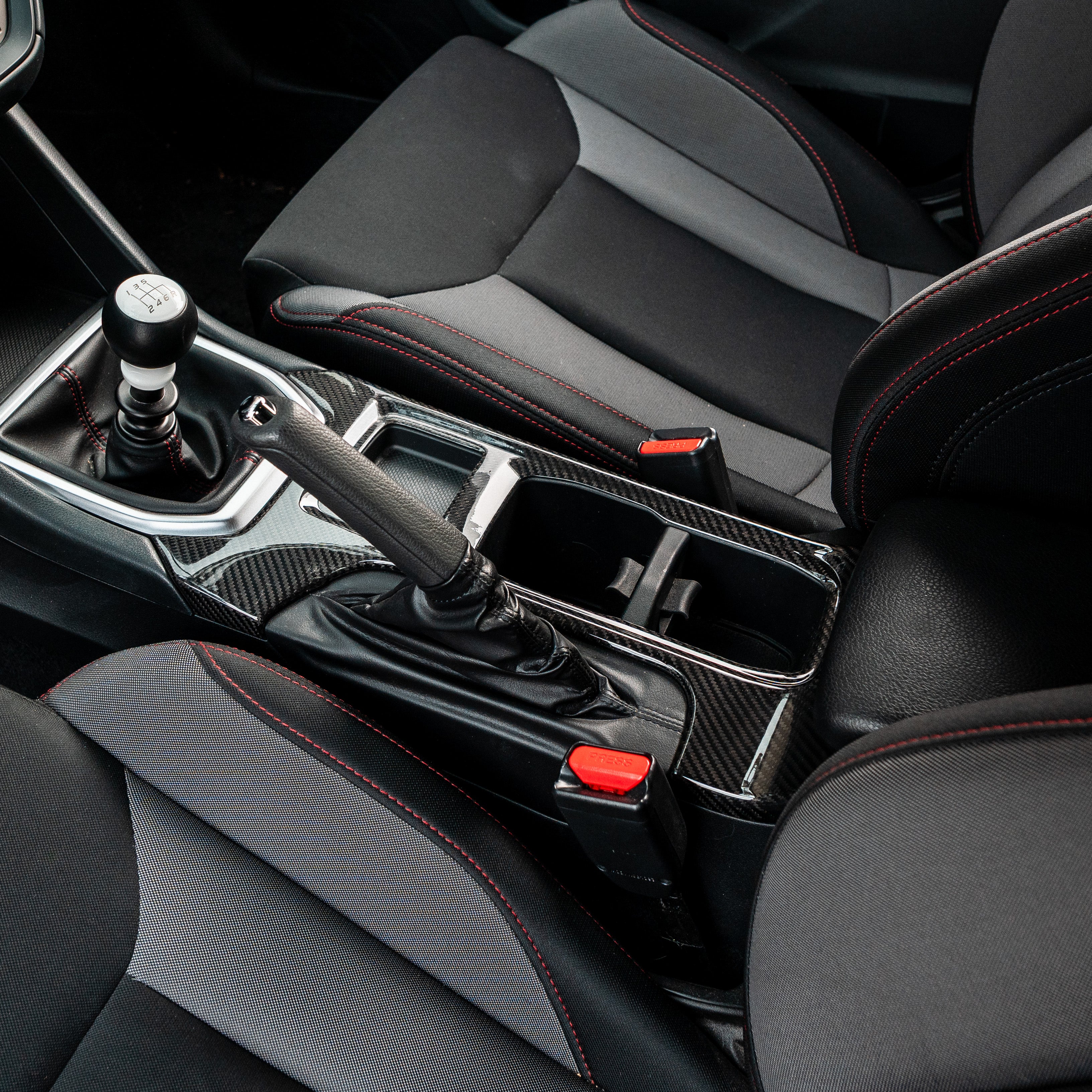 Driven.Media Gloss Carbon Fiber Center Shift Panel Frame - 2022+ Subaru WRX