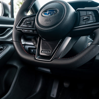 Driven.Media Carbon Fiber Lower Steering Wheel Trim - 2022+ Subaru WRX