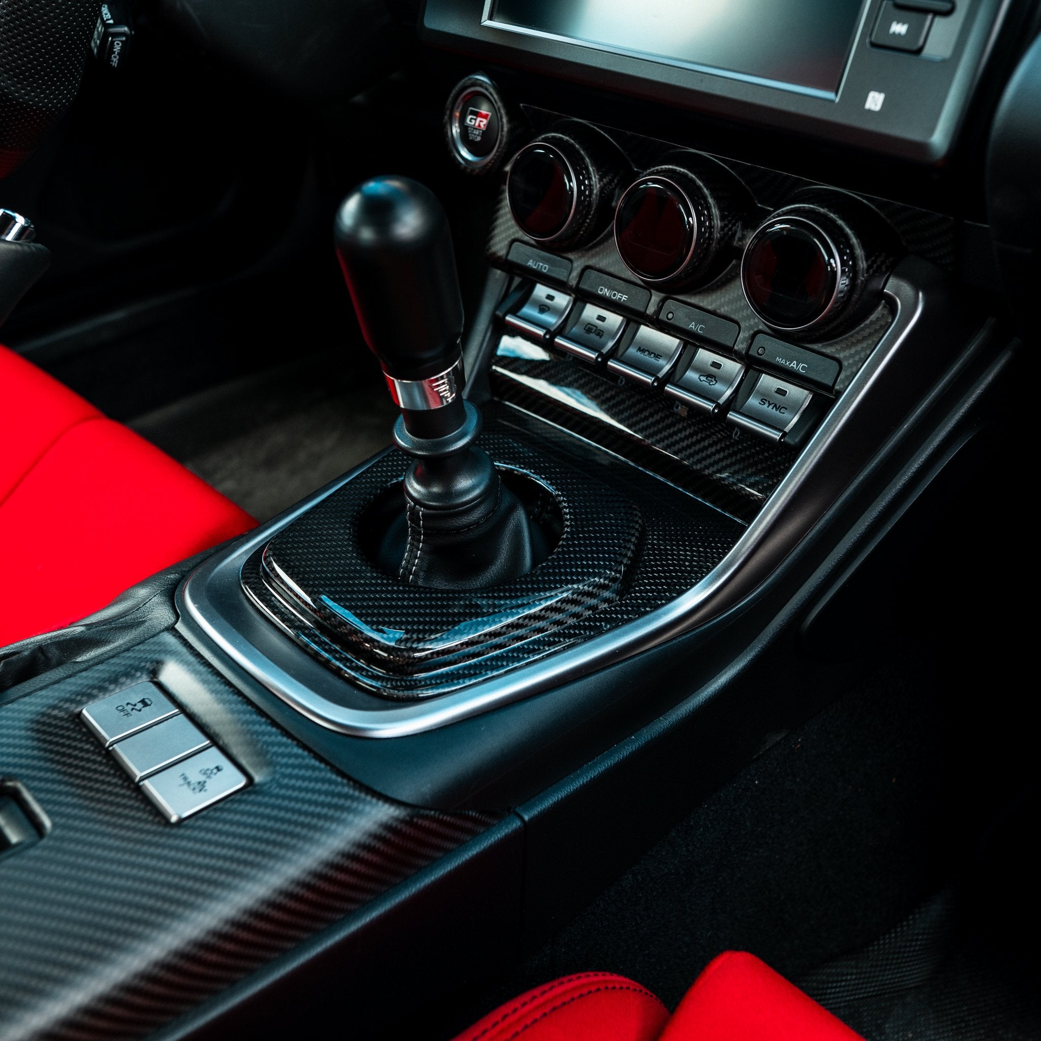 Driven.Media Carbon Fiber V2 Manual Shifter Trim - 2022+ Toyota GR86 / Subaru BRZ