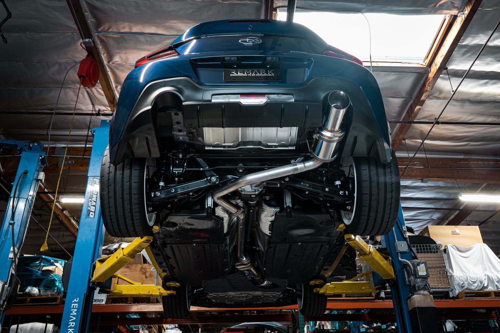 REMARK Catback Exhaust R1 Spec Single-Exit (Titanium / Stainless Steel) Muffler - 2022+ Toyota GR86 / Subaru BRZ