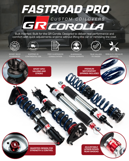 Annex Suspension FastRoad Pro Sport Spec Coilovers - 2023+ Toyota GR Corolla