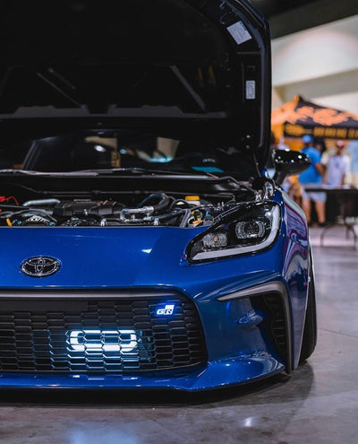 Lit Logos GR Grill Badge - 2022+ Toyota GR86 / 2023+ GR Corolla